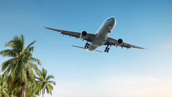 Airplane in flight