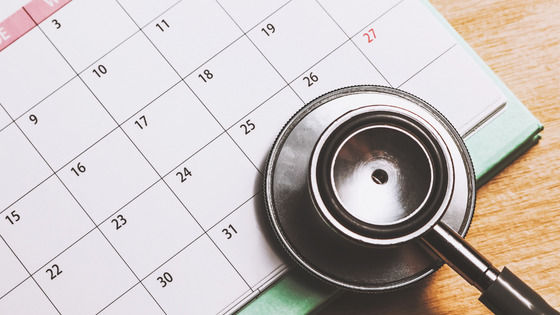 close up on calendar 