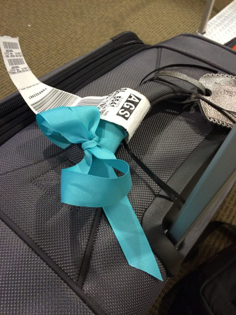 close-up on luggage