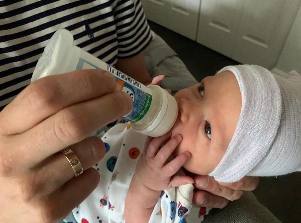 Feeding baby a bottle